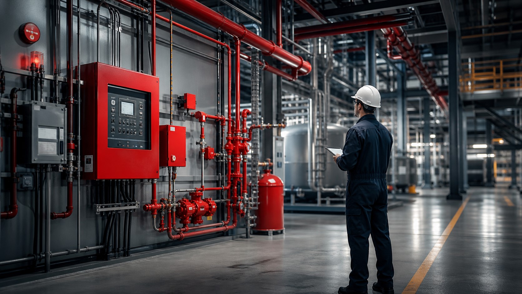 Centrales de détection incendie dans une installation industrielle